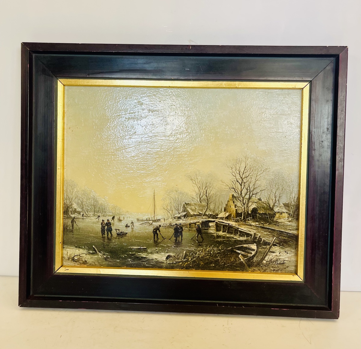 Huile sur bois - École moderne -photo-2
